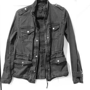 XS Lucky Brand Utility Coat in Charcoal Grey.